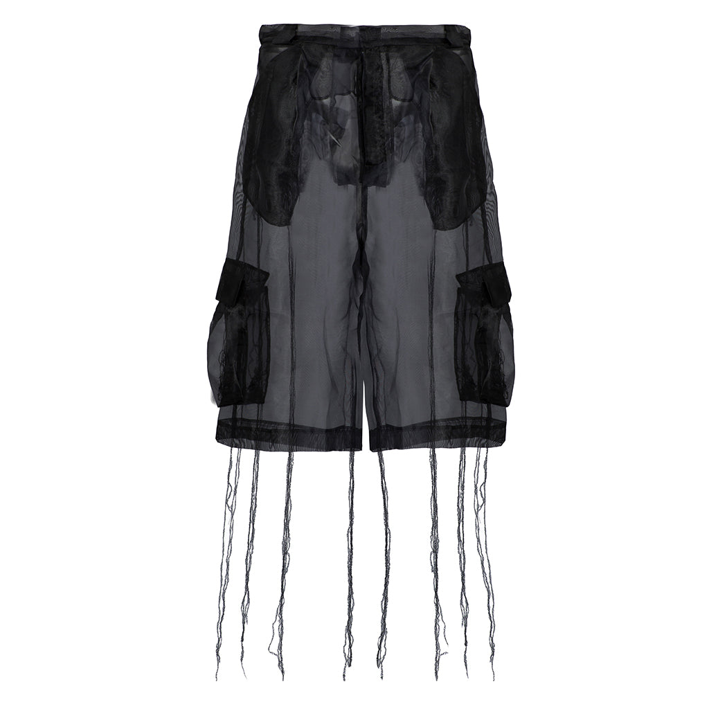 Organza Black Shorts