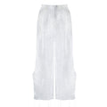White Organza Cargo Pants