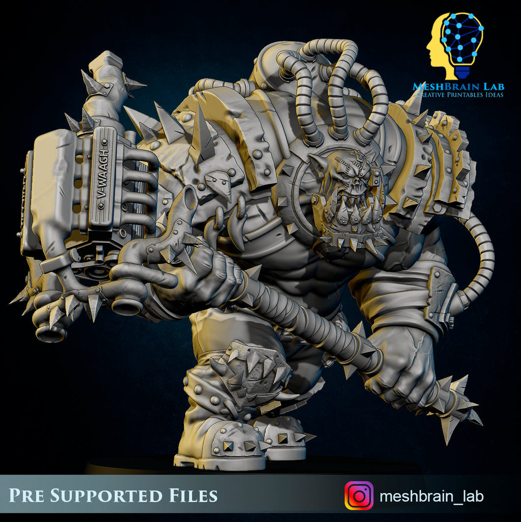 Ork Brute Warboss, MeshBrain Lab