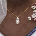 Yellow Gold Tapered Baguette Cut Lab Diamond Pendant