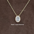 Oval Lab Diamond Bezel Set Solitaire Pendant