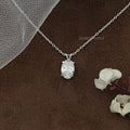Oval Cut Lab Diamond Solitaire Bail Pendant