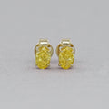 Yellow Oval Diamond Stud Earrings