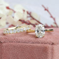 Oval Cut Lab Grown Bridal Diamond Ring Set