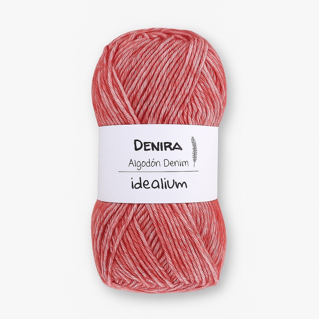 Ovillo Idealium Denira - Algodón 50g, jaspeado efecto denim