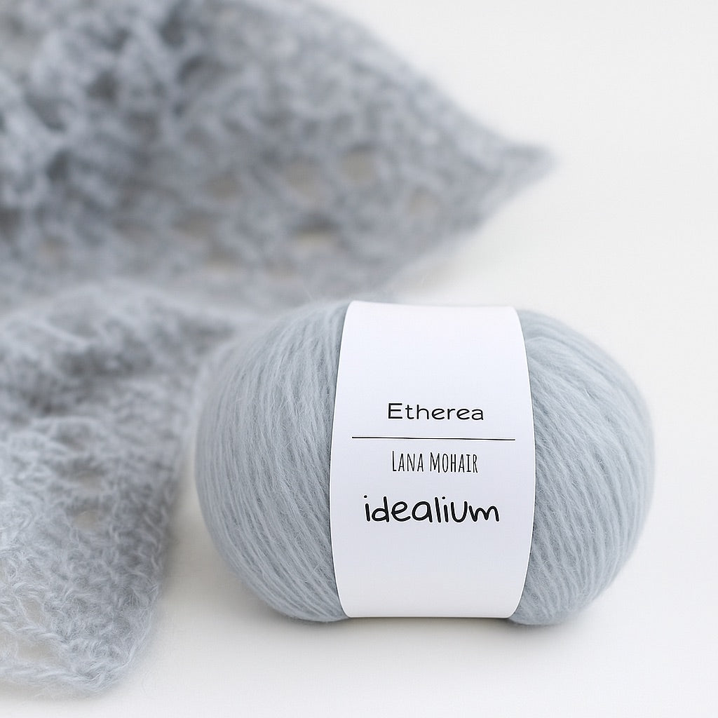 Ovillo Idealium Etherea – Lana y Mohair 25 g, sedoso y esponjoso