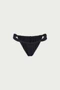 Ruched Bottom (Faux Suede Black)