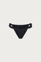 Ruched Bottom (Faux Suede Black)