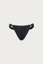 Ruched Bottom (Faux Suede Black)