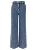 Theory High-Waisted Wide-Leg Jeans — Blue