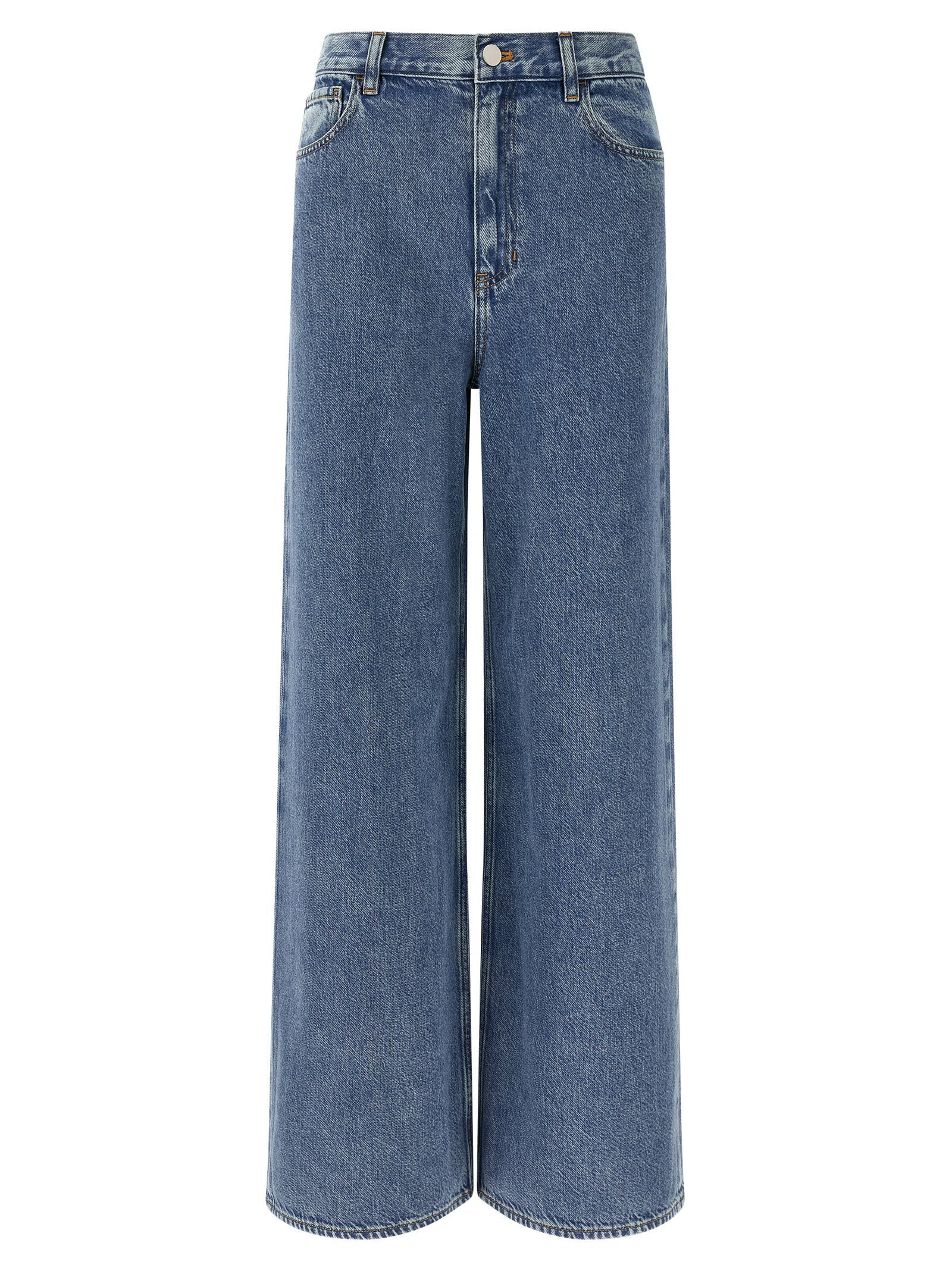 Theory High-Waisted Wide-Leg Jeans — Blue