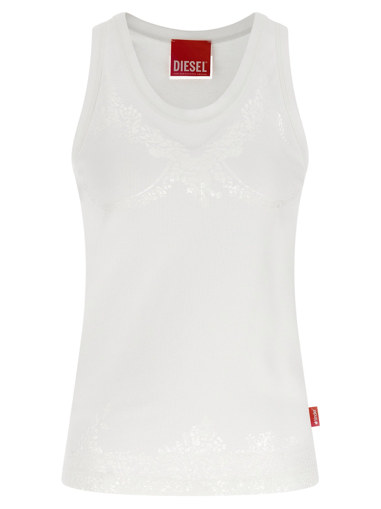 Diesel Pr-T-Anki-Lace-R Tank Top — white