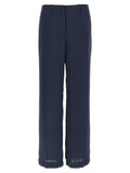 Theory Silk-Effect Trousers — Navy