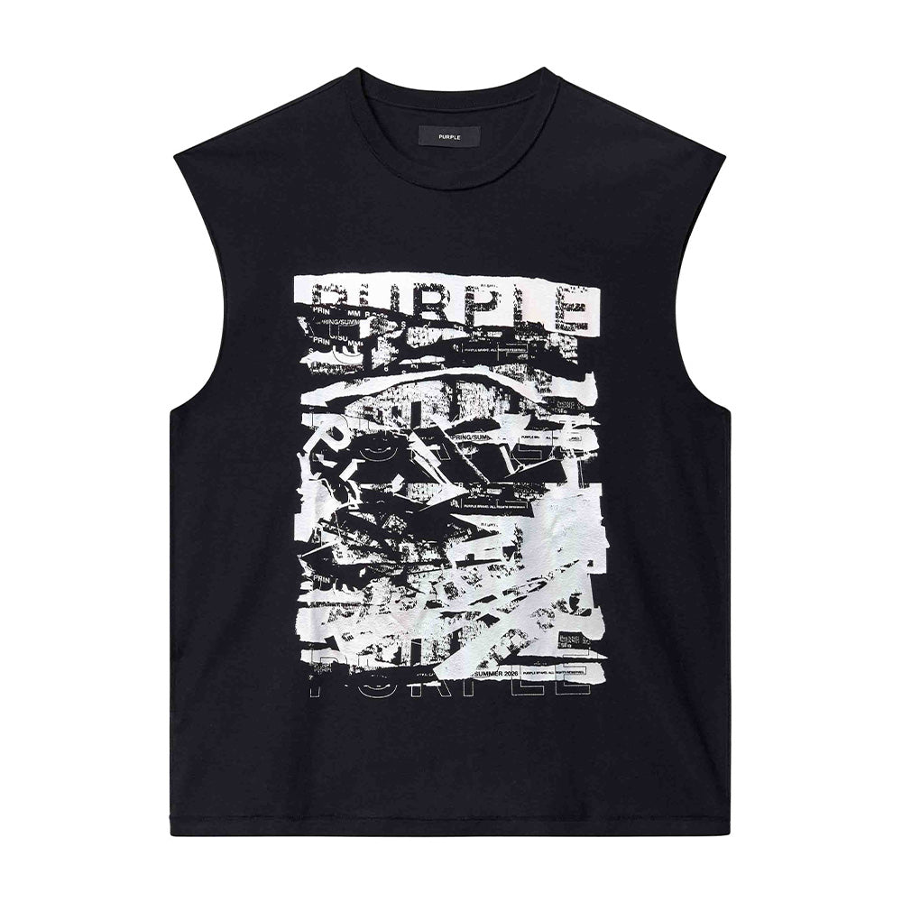 Purple Foil Textured SL Tee