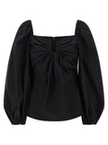 Carolina Herrera Puff Sleeve Blouse — Black