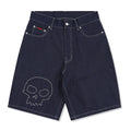 Zero X Pleasures Skull Denim Jorts