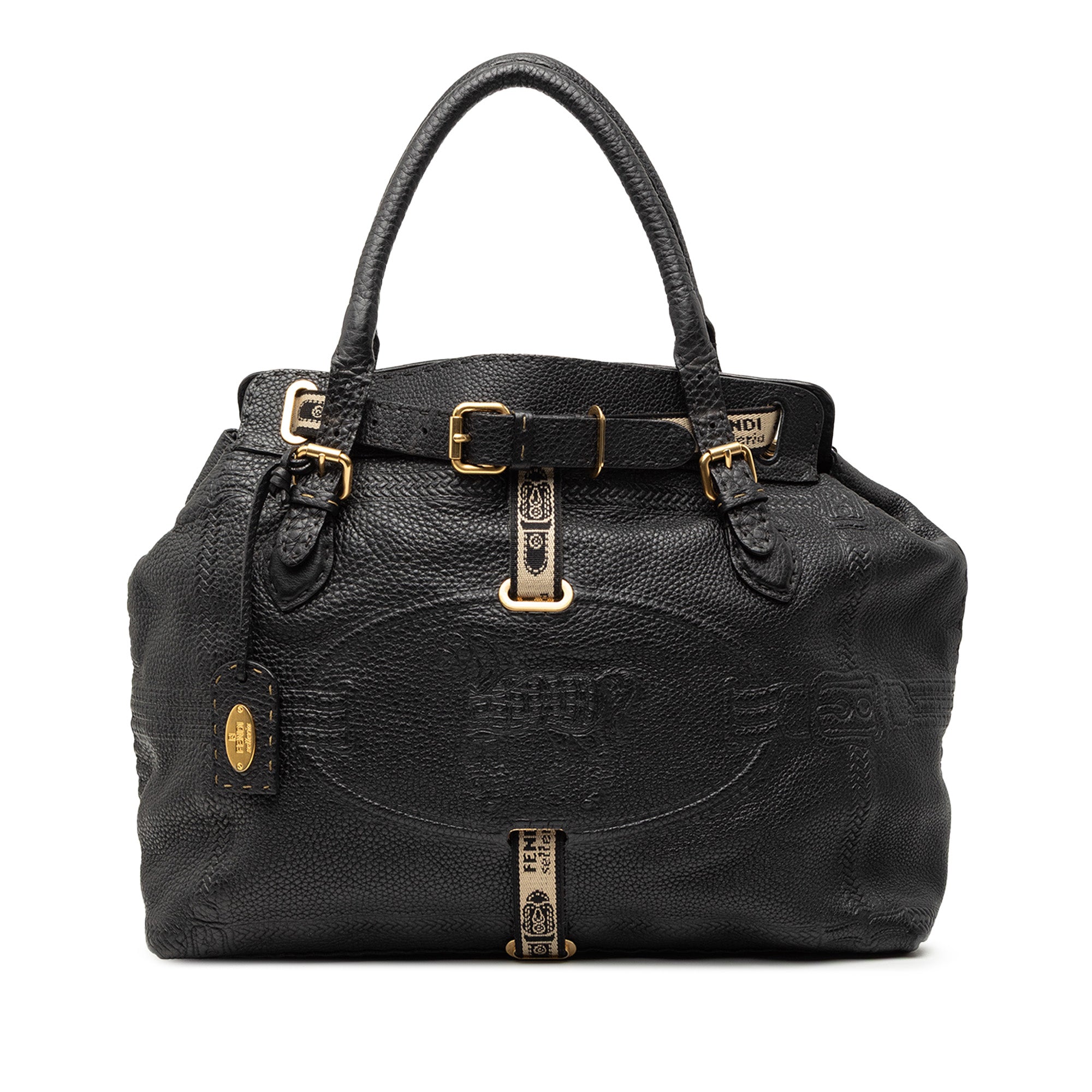 Large Leather Selleria Villa Borghese Tote