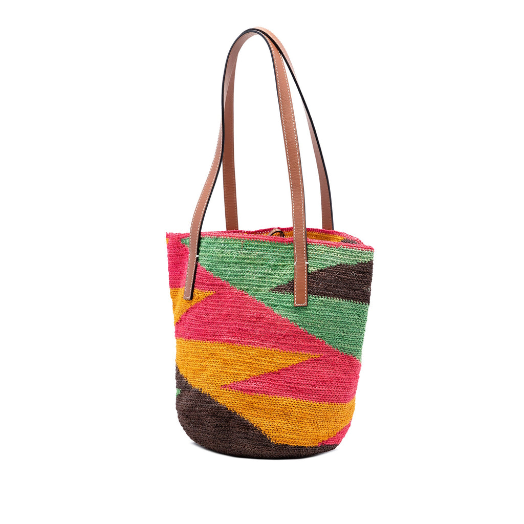 Paulas Ibiza Multicolor Straw Shigra Basket Tote