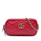 Mini Calfskin GG Marmont Triple Zip Crossbody