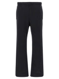 Purple Cotton Fleece Joggers — Black