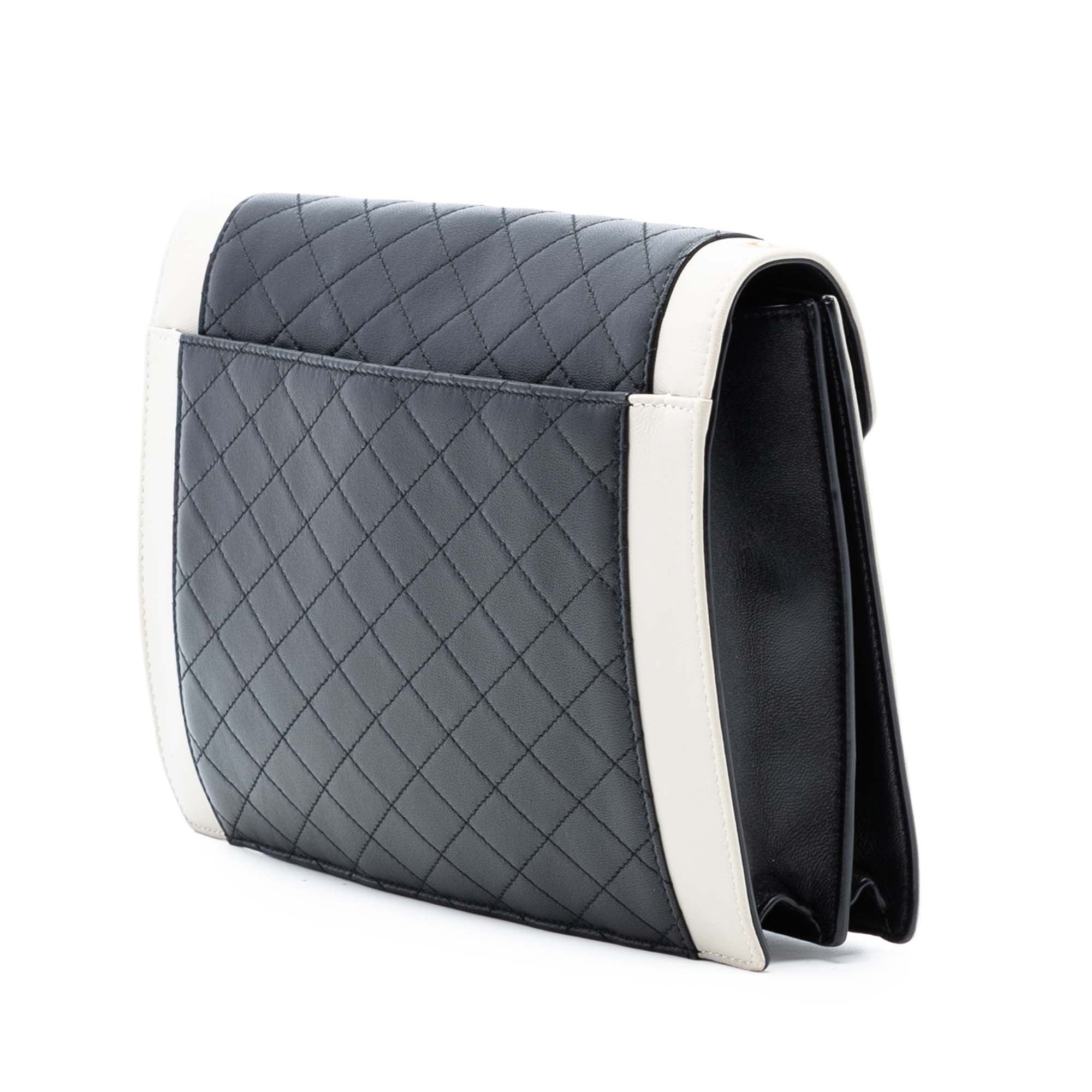 Bicolor Quilted Lambskin Gaby Crossbody