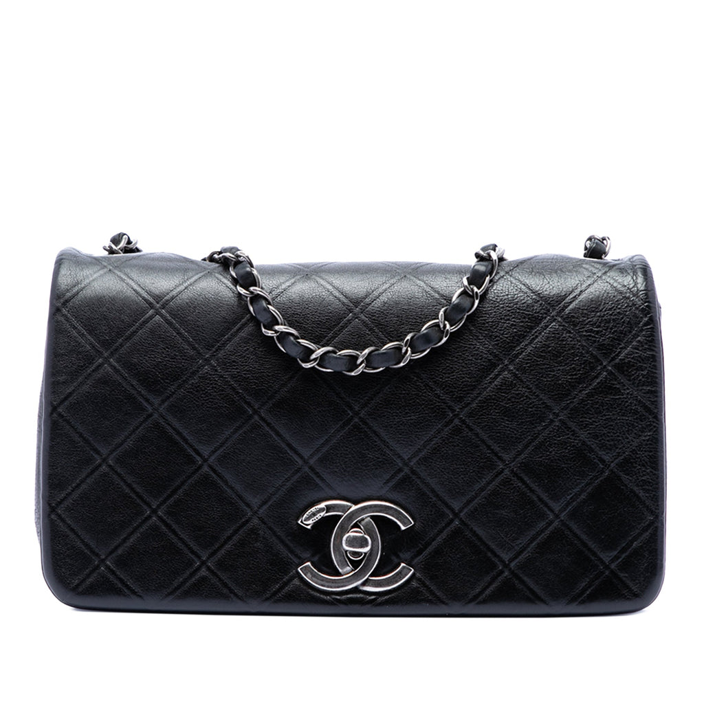 Medium Diamond Embossed Calfskin New Chic Flap