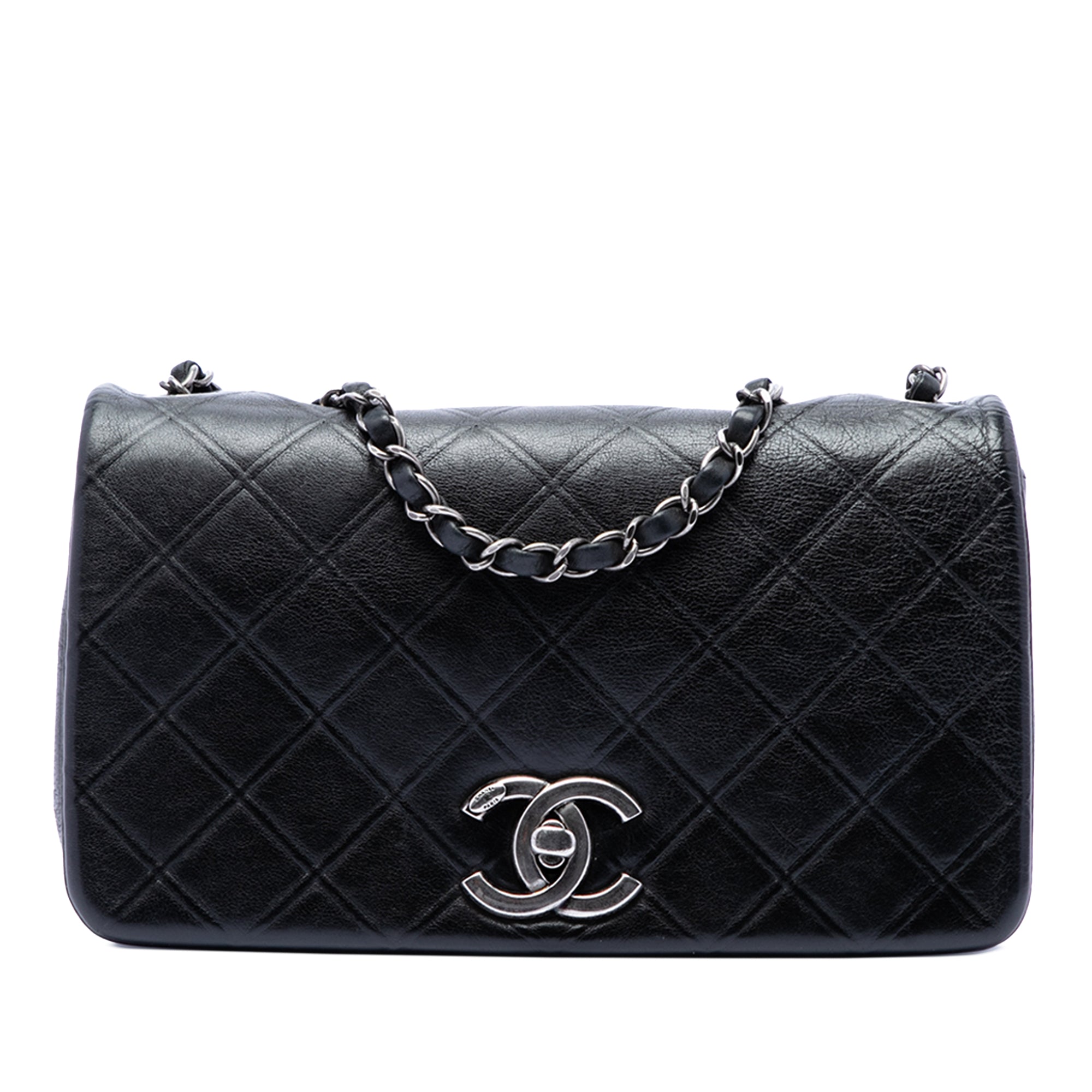 Medium Diamond Embossed Calfskin New Chic Flap