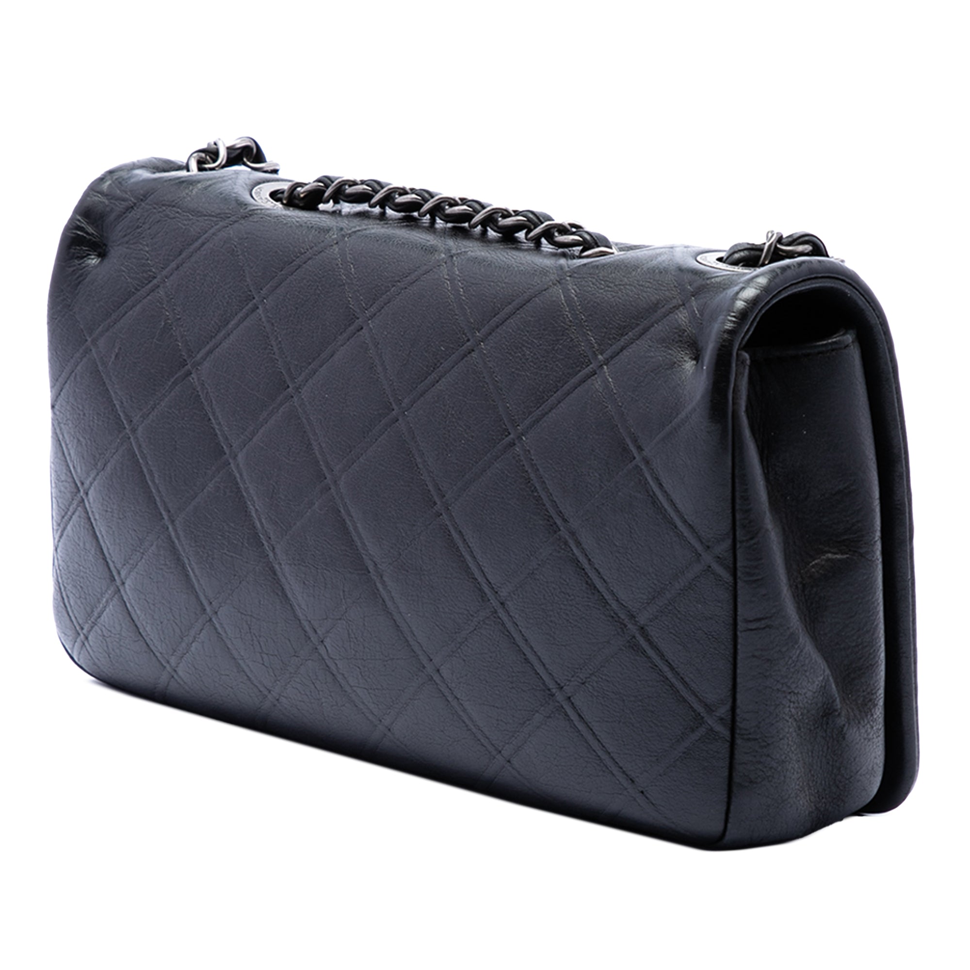 Medium Diamond Embossed Calfskin New Chic Flap