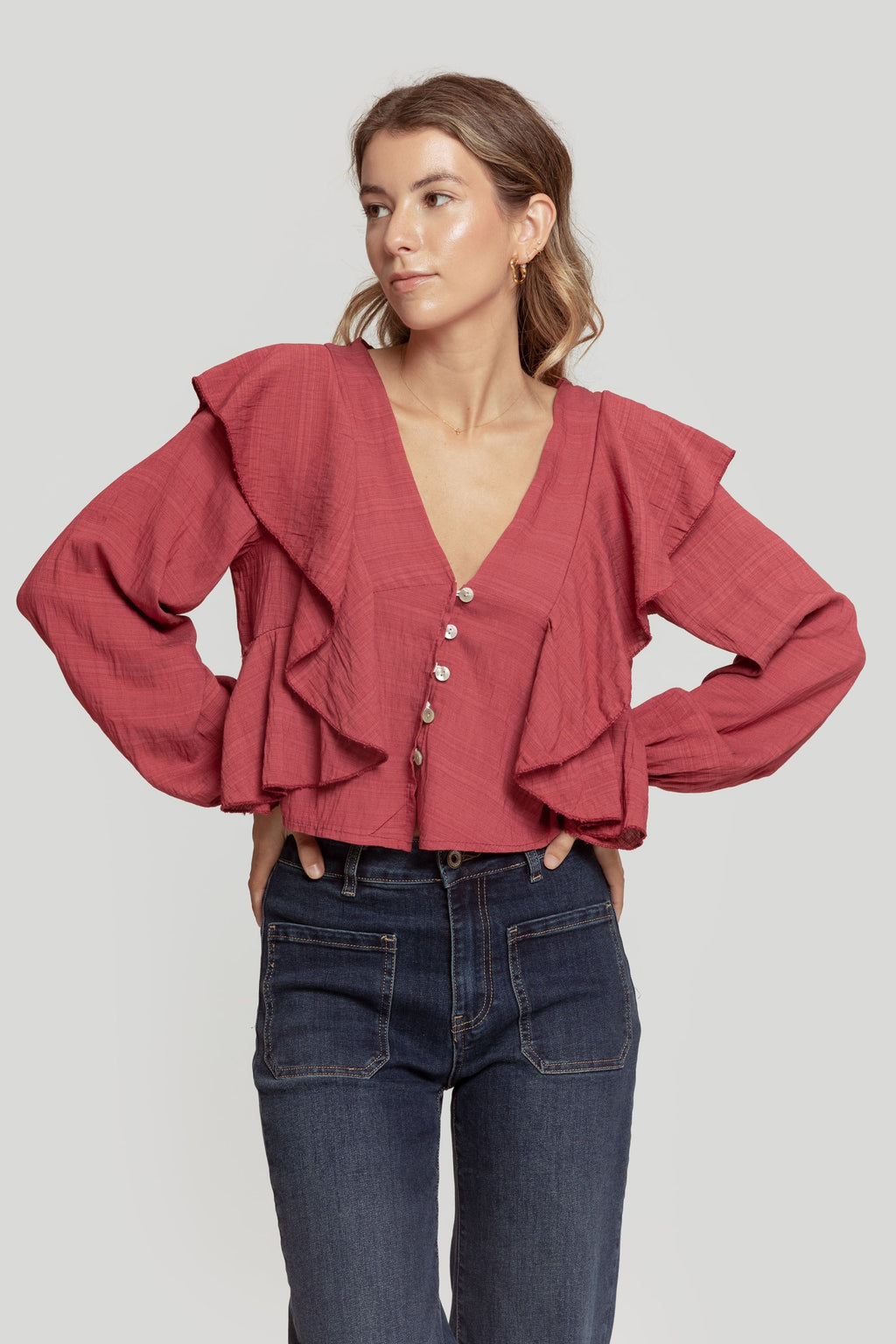 BLUSA  VOLANTES