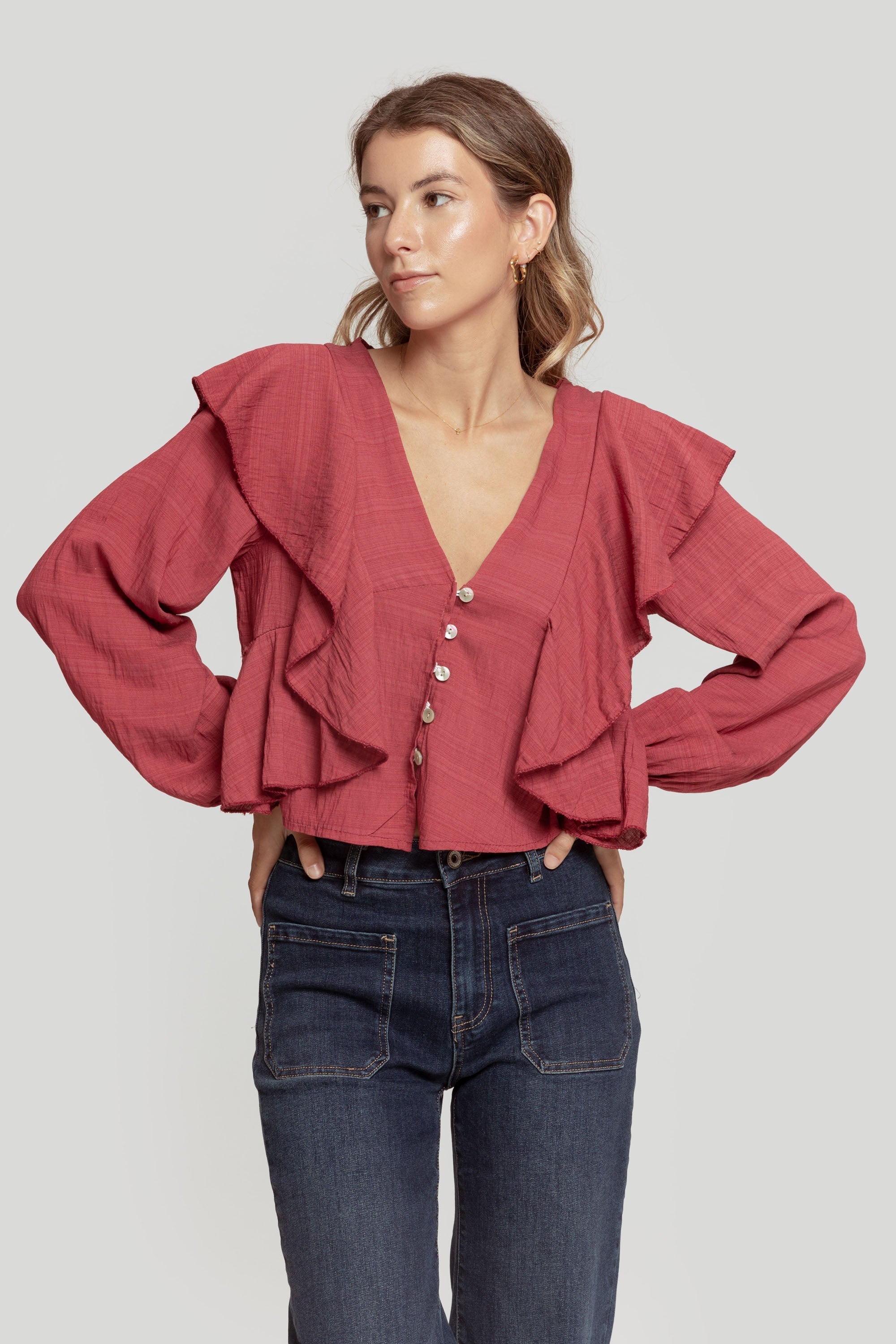 BLUSA  VOLANTES