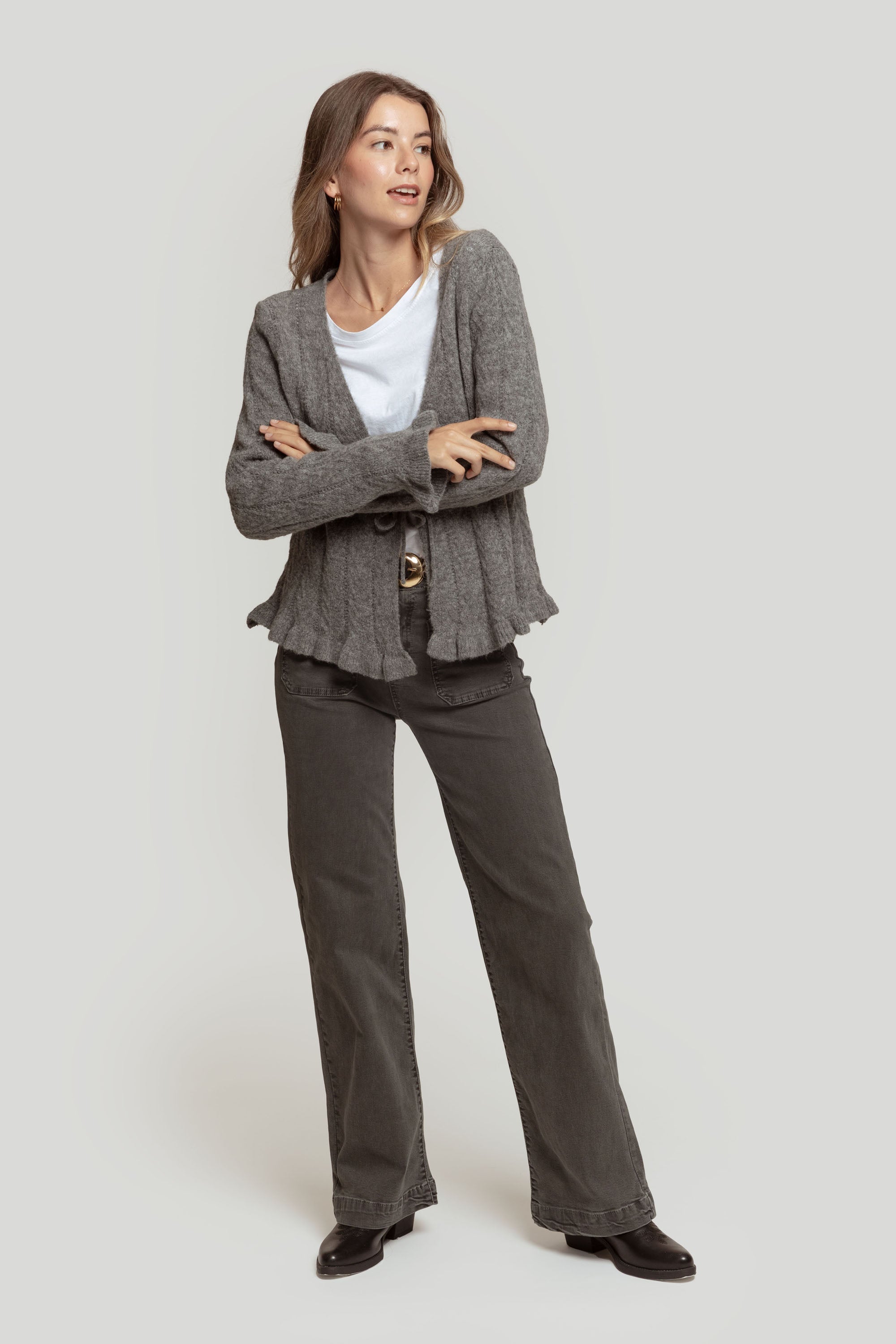 CARDIGAN  RUFFLE