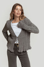 CARDIGAN  RUFFLE