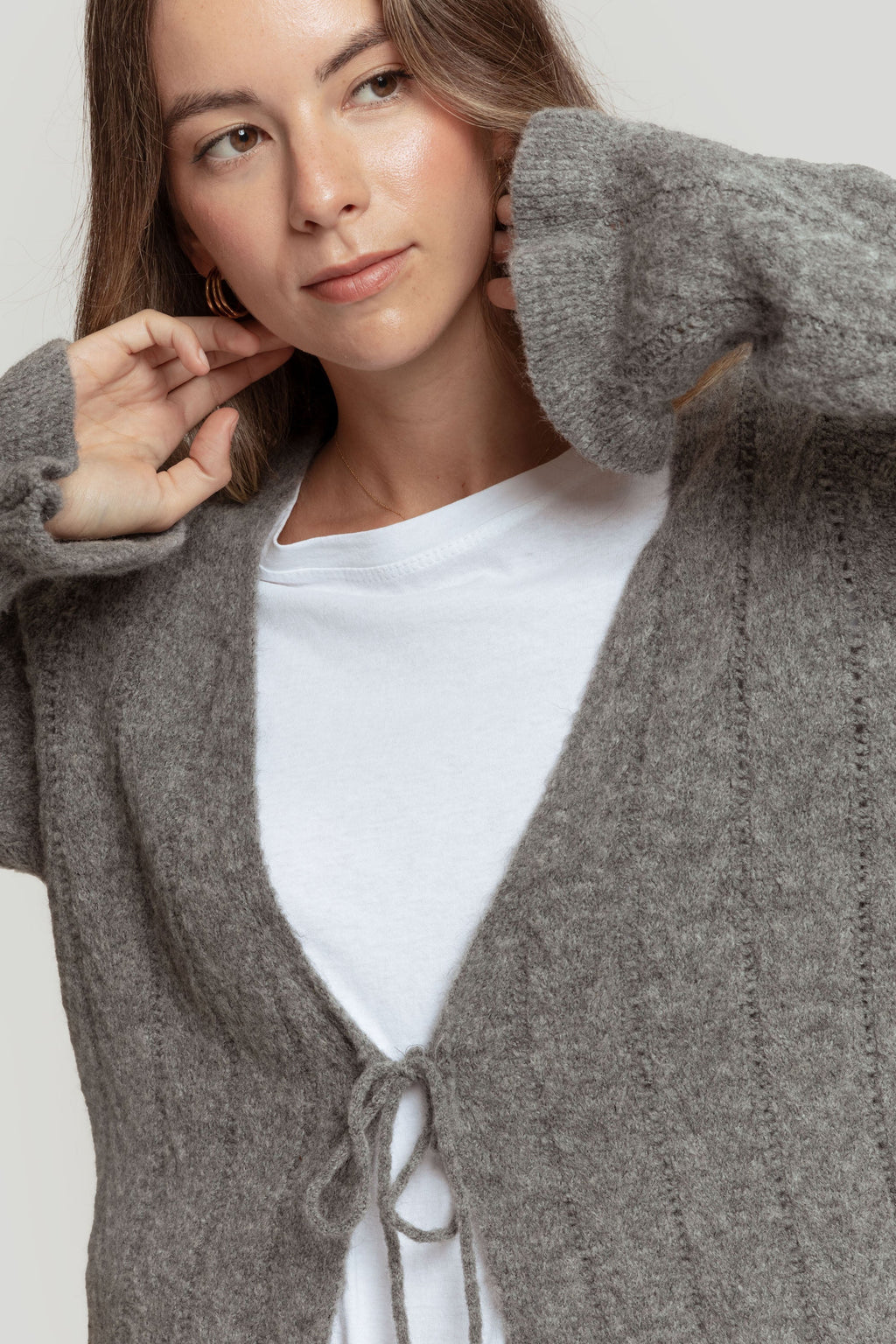 CARDIGAN  RUFFLE