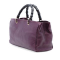 Medium Calfskin Bamboo Shopper Satchel