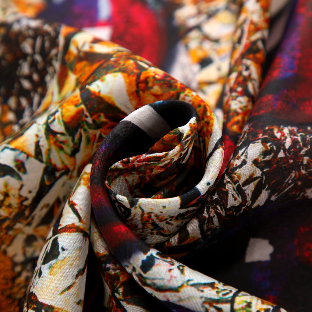 Habotai Silk Scarf Corazón de Granada