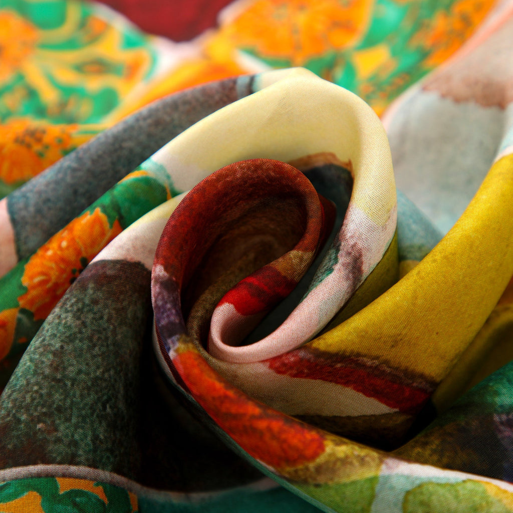 Gaudí inspired Silk Scarf La Mirada