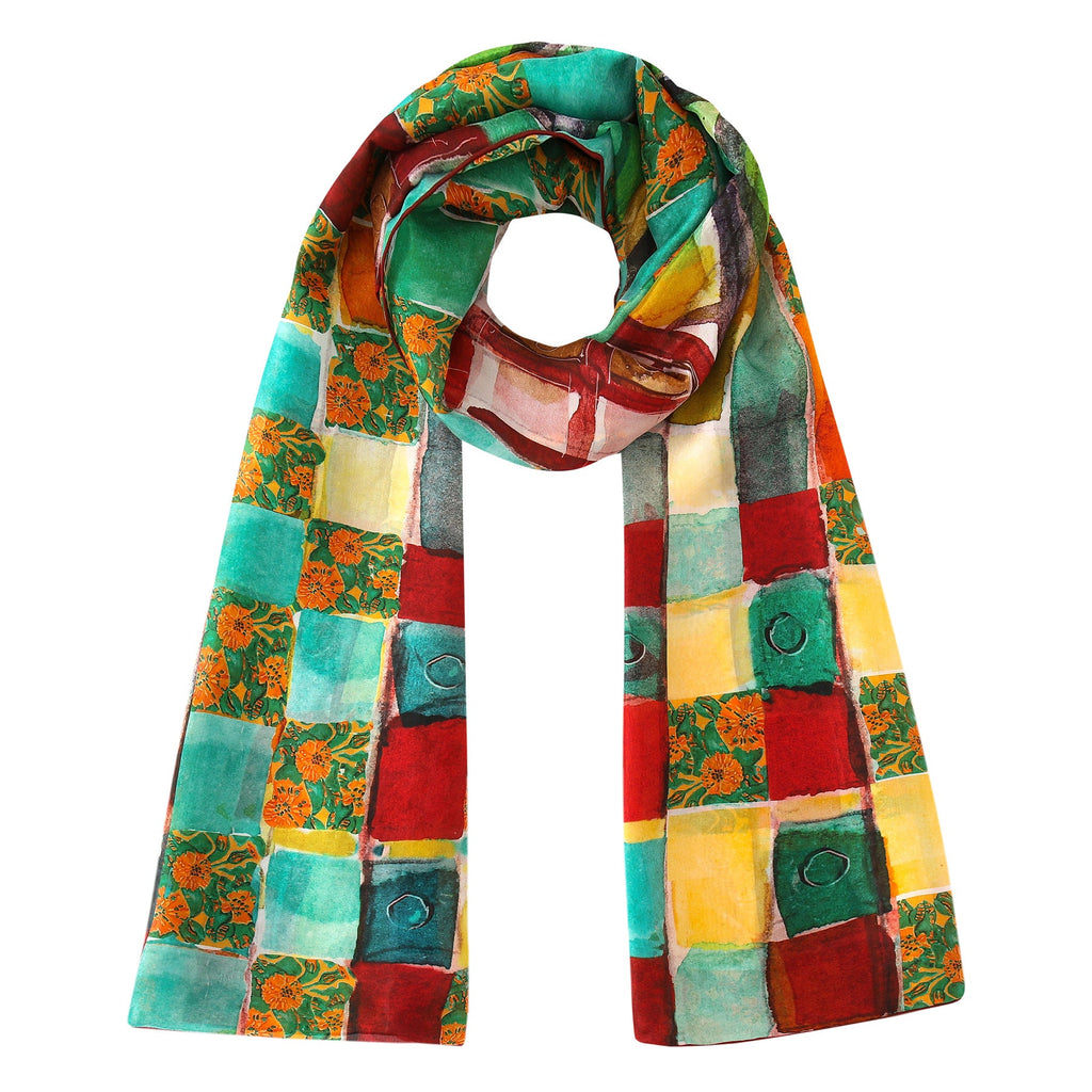 Gaudí inspired Silk Scarf La Mirada