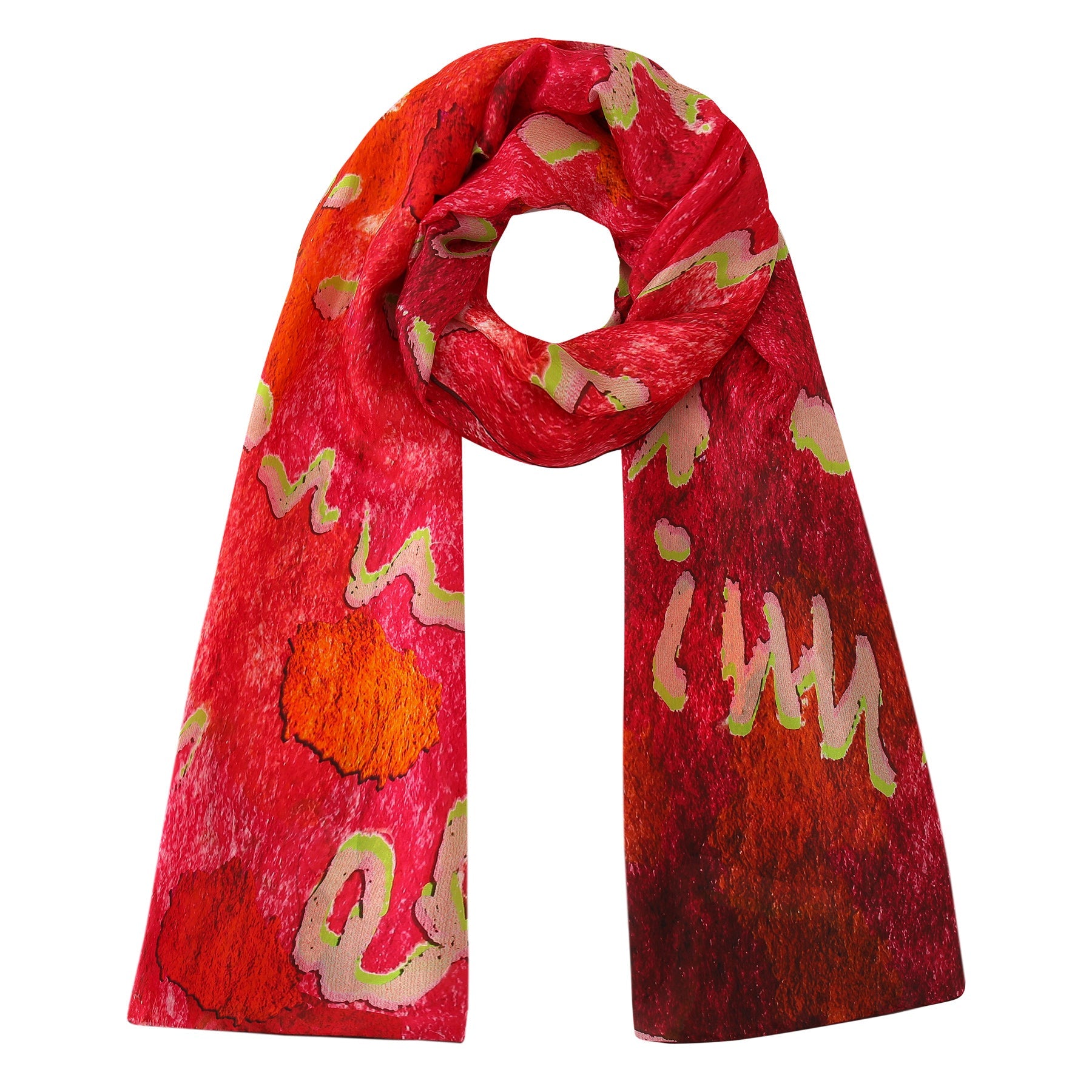 Fuchsia Silk Scarf for Women