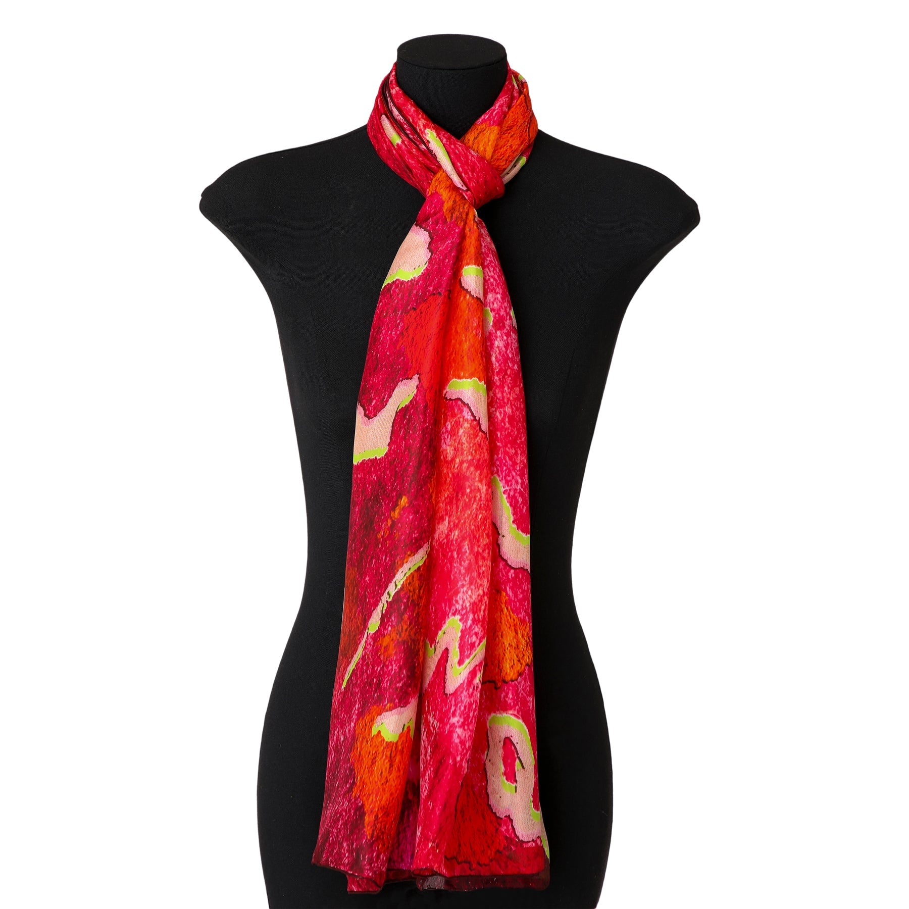 Fuchsia Silk Scarf for Women