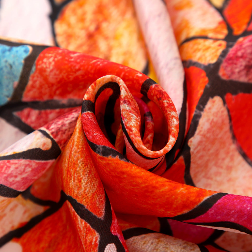 Artistic Silk Scarf Vitrales de Luz