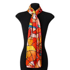Artistic Silk Scarf Vitrales de Luz