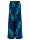 F.r.s. - For Restless Sleepers Coral-Print Silk Twill Pants — Navy