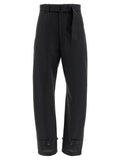 Lemaire Curved Tailored Wool Trousers — Black