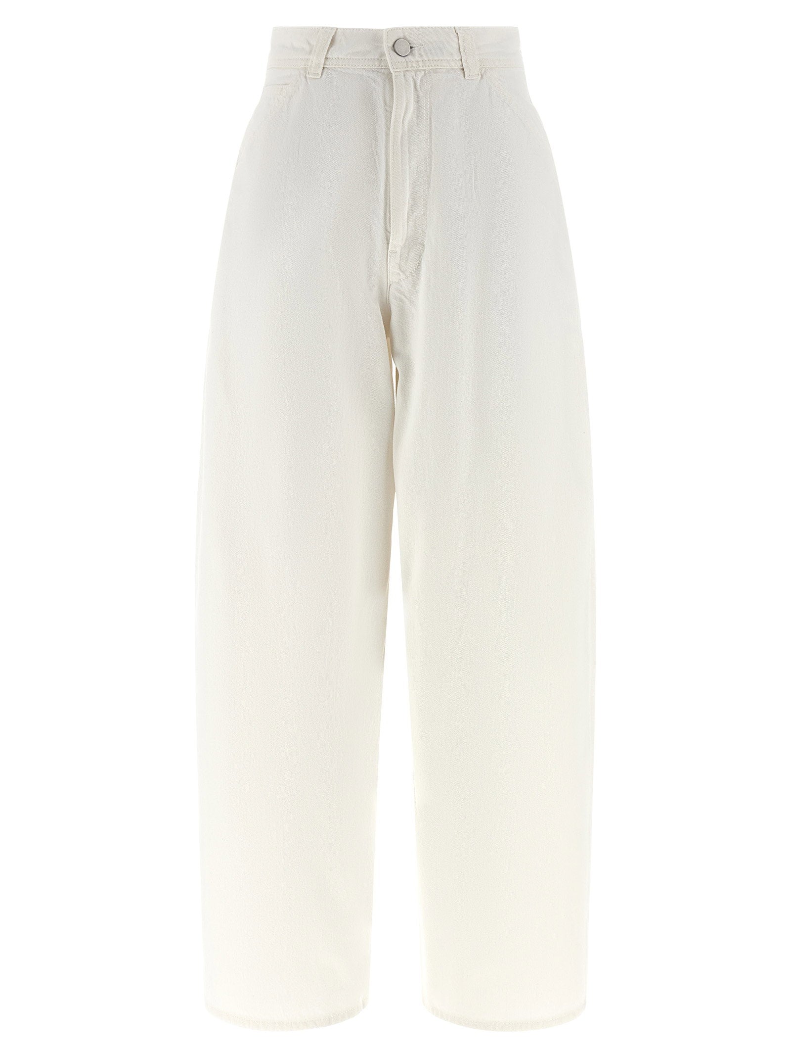 Lemaire Wide-Leg Cotton Denim Jeans — White
