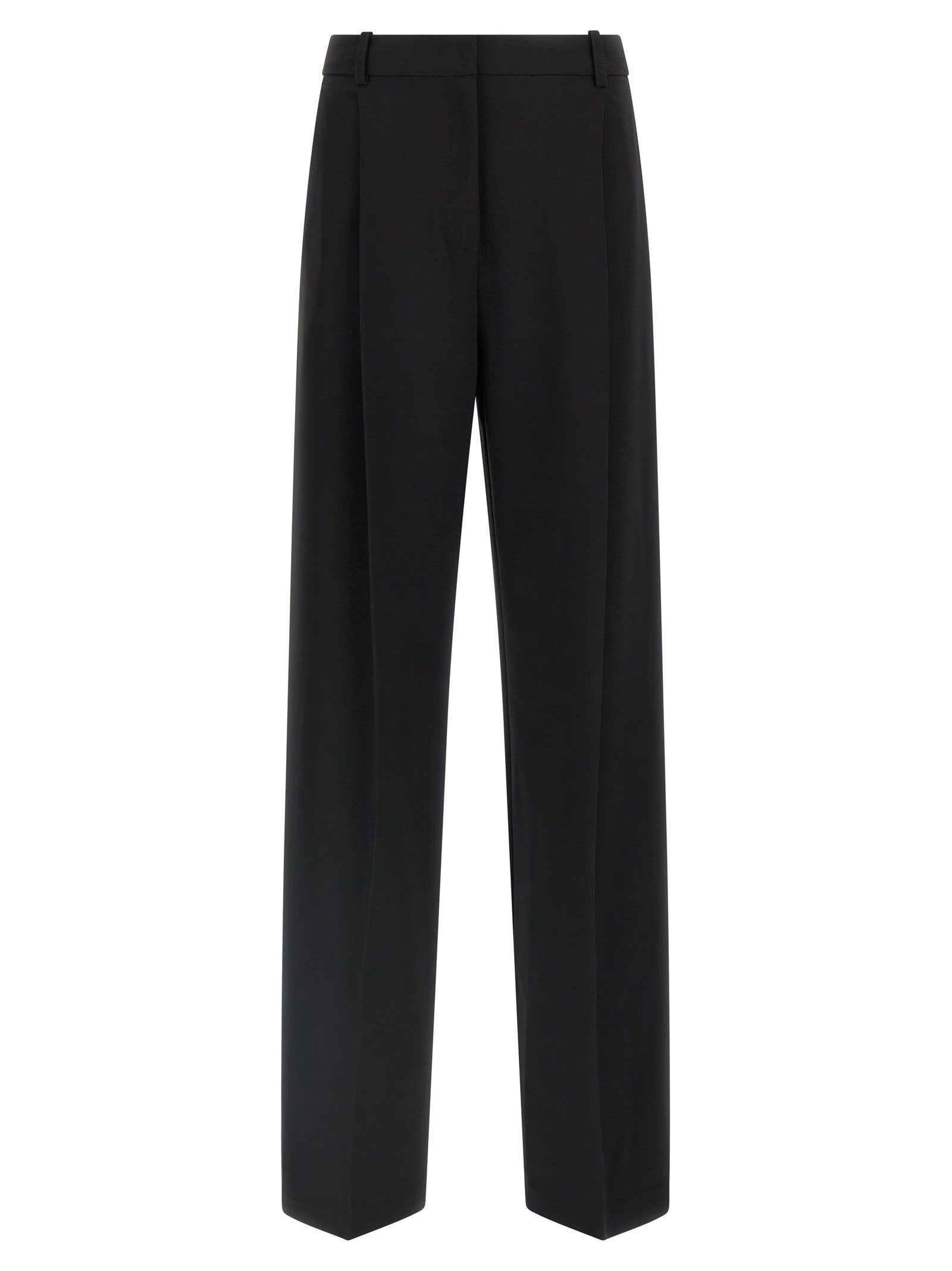 Elisabetta Franchi Fluid Cady Trousers — Black