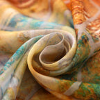 Artisan Silk Scarf Estrellas del Templo