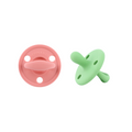 Kit 2 Chupetes Clásicos para Bebé Rosa y Oliva | Silicona Orgánica Nenina & Co