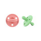 Kit 2 Chupetes Clásicos para Bebé Rosa y Oliva | Silicona Orgánica Nenina & Co