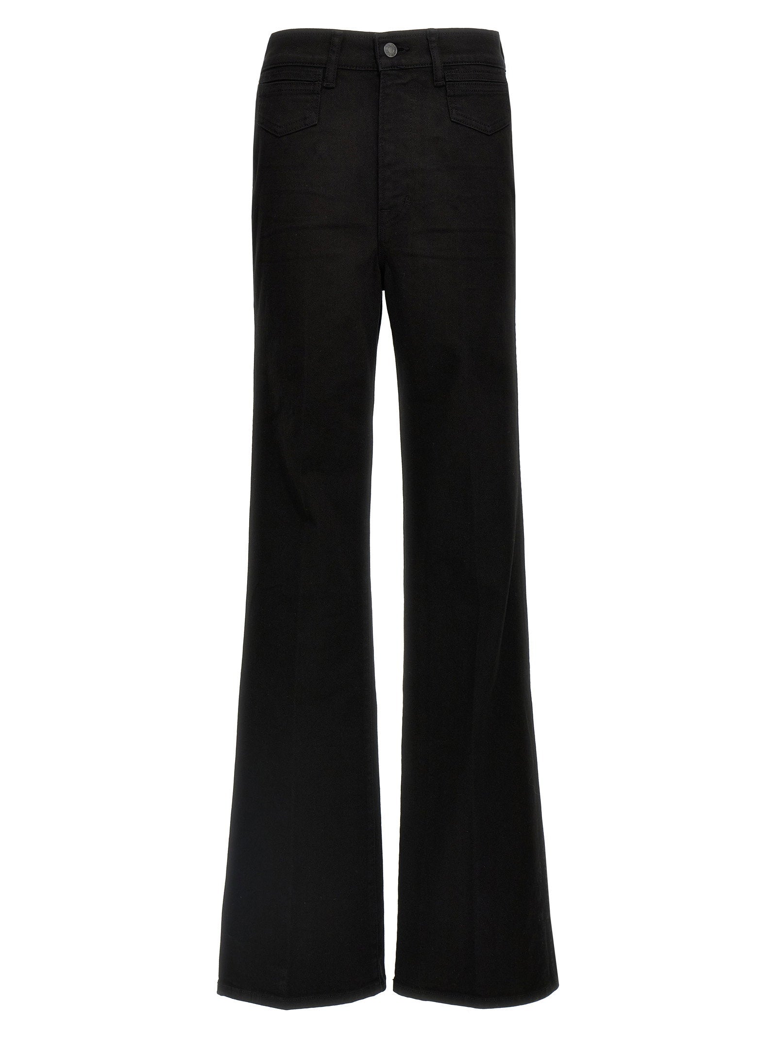 Tom Ford Stretch Twill Wide Flare Jeans — Black