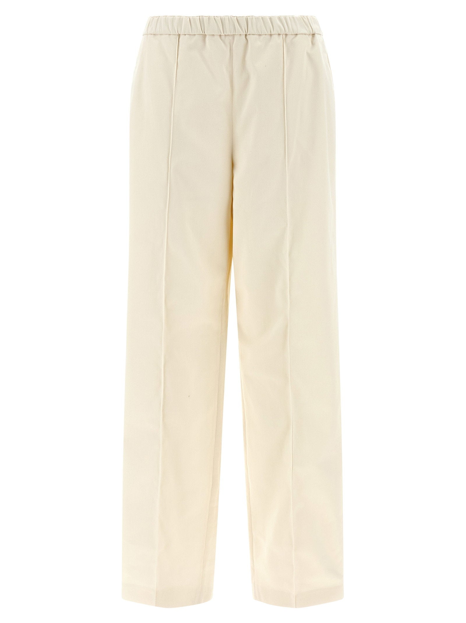 Fabiana Filippi Cotton Gabardine Trousers — Cream